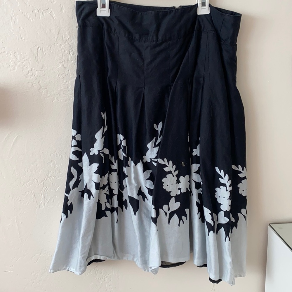 black and white skirt